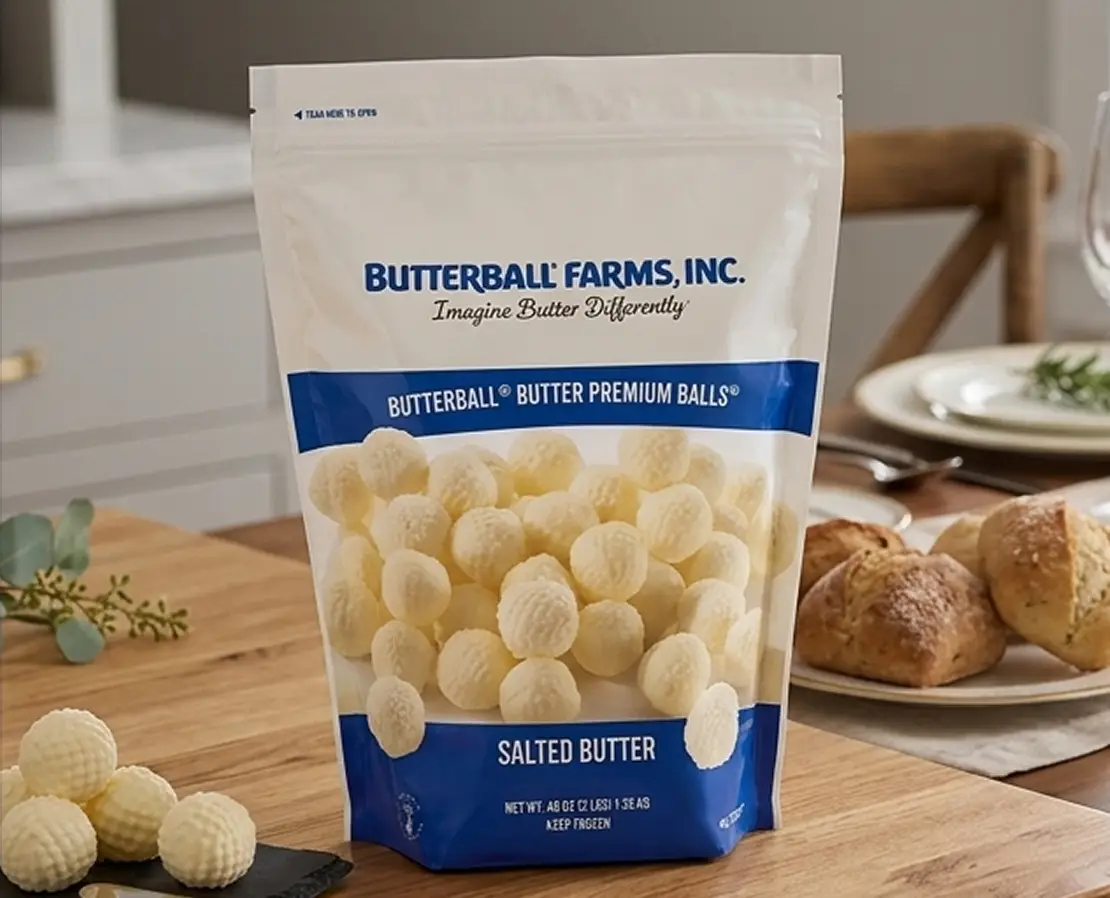 Butterball Butter Premium Balls – Salted in a serving dish
