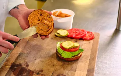 Custom aioli served with a plated dish