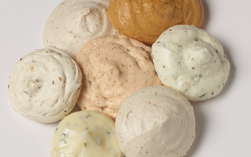 an assortment of Butterball Farms compound butter dollops