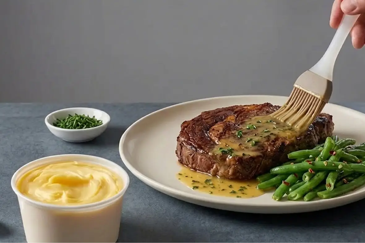 Tubs, dollops, medallions and rolls — a cup of golden clarified butter with a spoonful resting on a linen napkin
